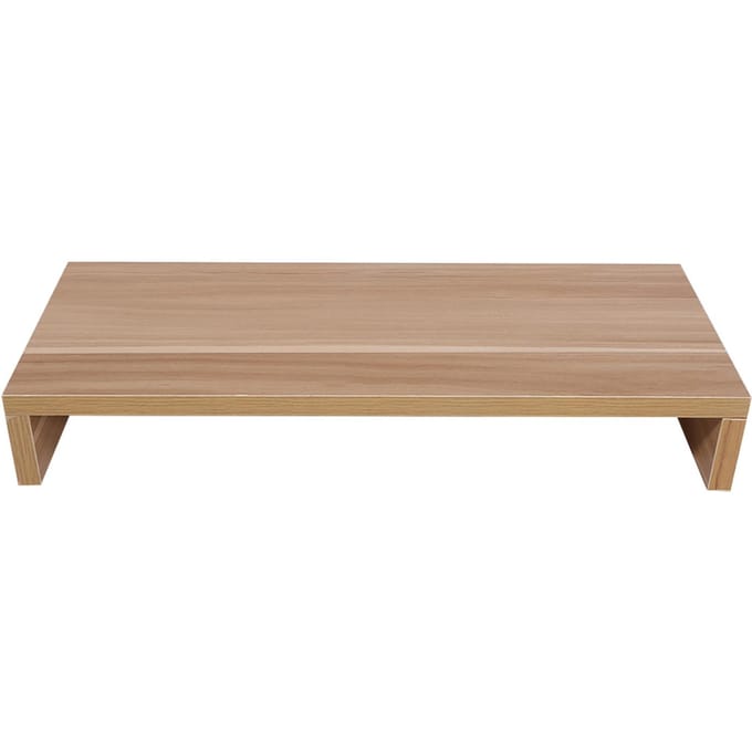 Support d'écran en bois pour PC, LED, LCD, ordinateur, support de bureau, organiseur, support d'affichage en bois blanc