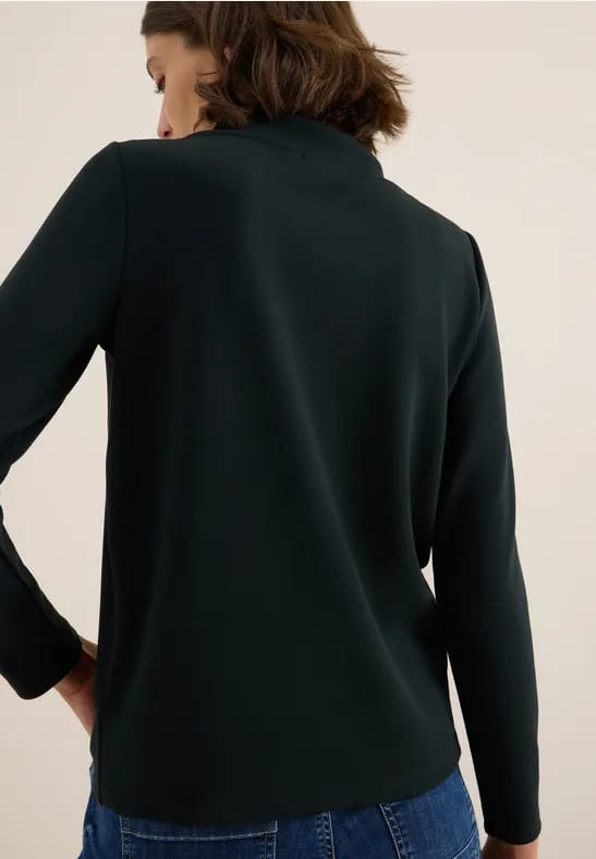 Shirt met trechtervormige hals
