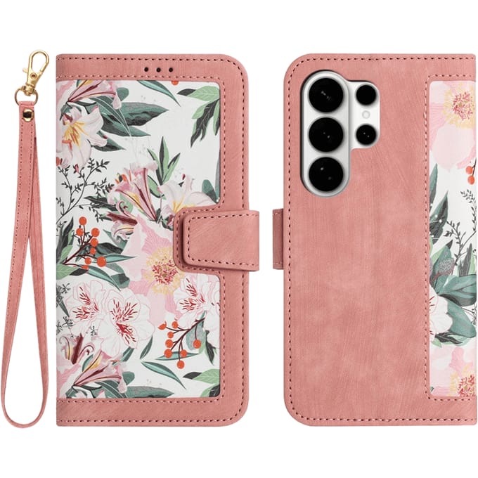 Mocaa Samsung Galaxy S26 Ultra Floral Series Bookcase Roze