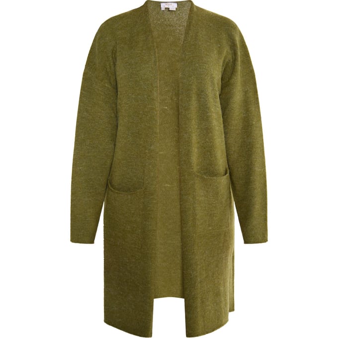 usha Longcardigan Dames olijf