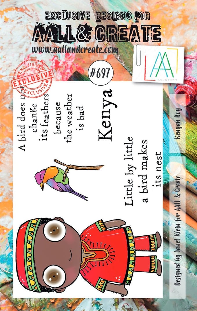 Aall & Create clearstamps A7 - Kenyan boy