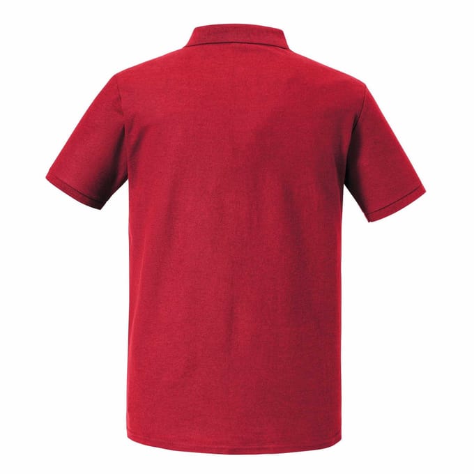 Russell Heren Authentic Eco Poloshirt (Klassiek rood)
