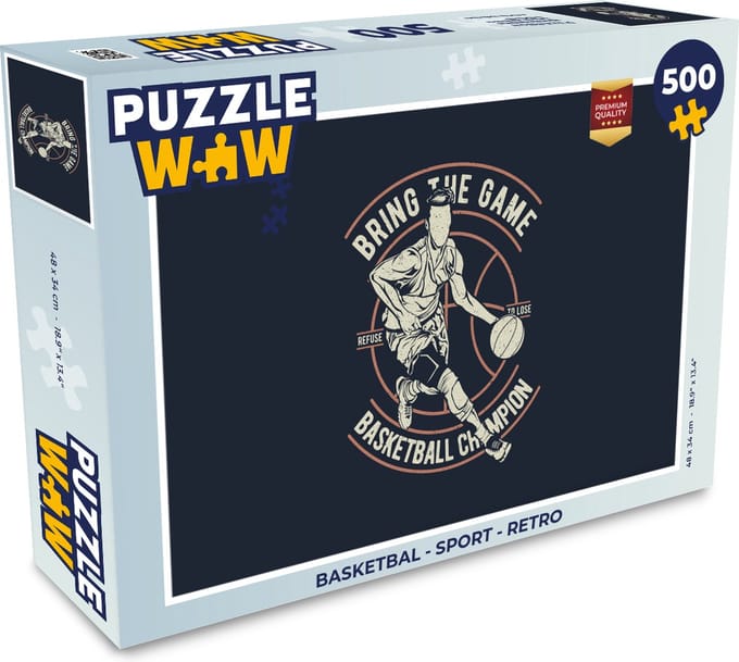 Puzzel Basketbal - Sport - Retro - Legpuzzel - Puzzel 500 stukjes