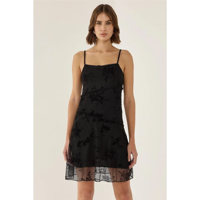 Floral Lace Aansluitende Mini-jurk