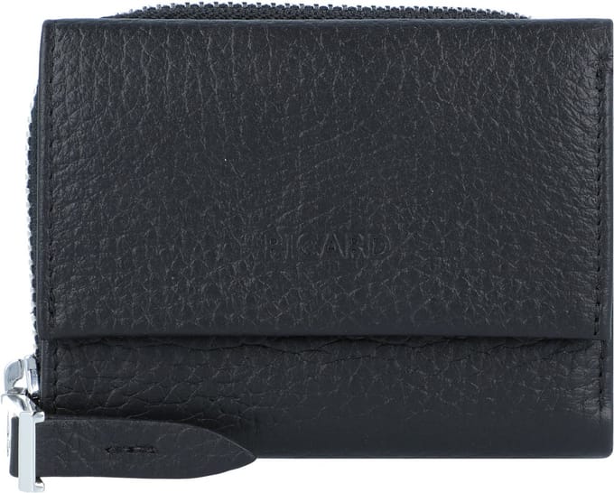 Picard Puur Portemonnee Leer 10 cm - Dames - Horizontaal - schwarz