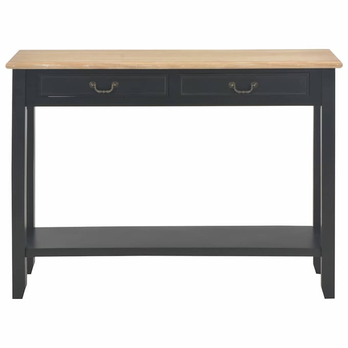 vidaXL - Wandtafel - 110x35x80 - cm - hout - zwart