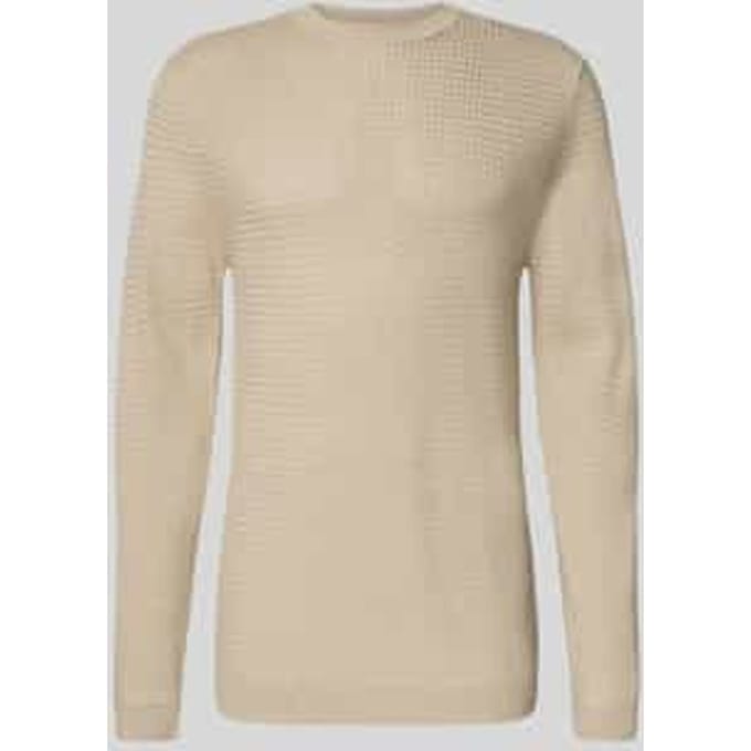 Gebreide pullover van wolmix met ronde hals