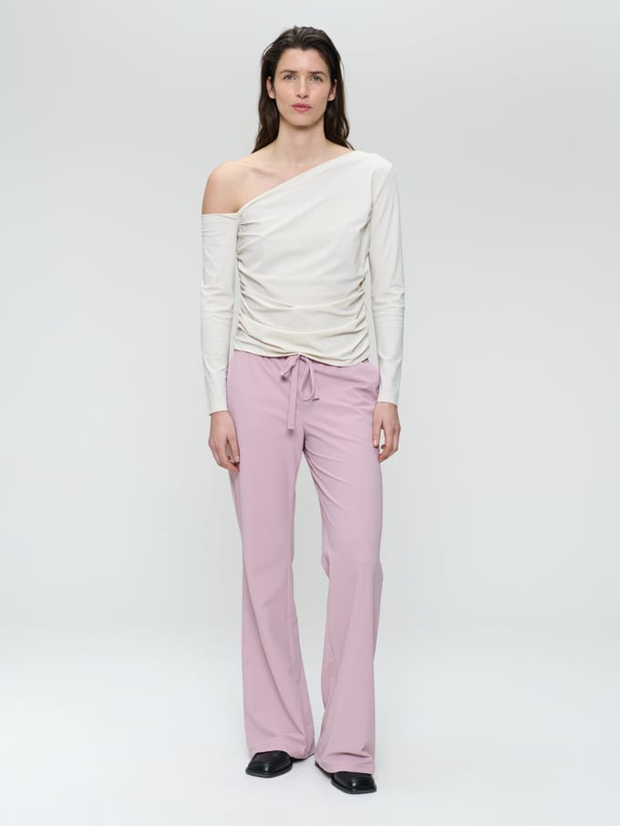 Lidia stretch technical jersey top | Light Sand - Light Sand / XXS