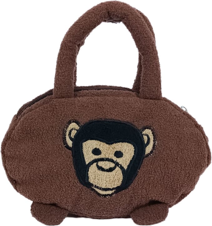 PIA Soft Toys - Pluche Chimpansee handtas - 23 cm