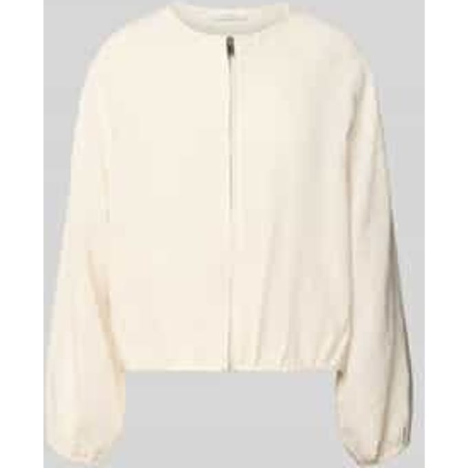 Blouson van viscosemix met ronde hals model 'Jarosa'