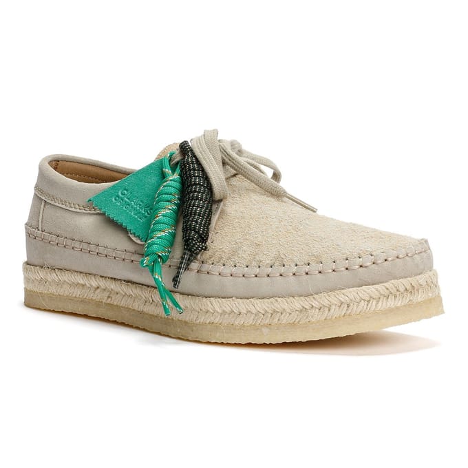 Pompeii Weaver Heren Beige Suède Veterschoenen