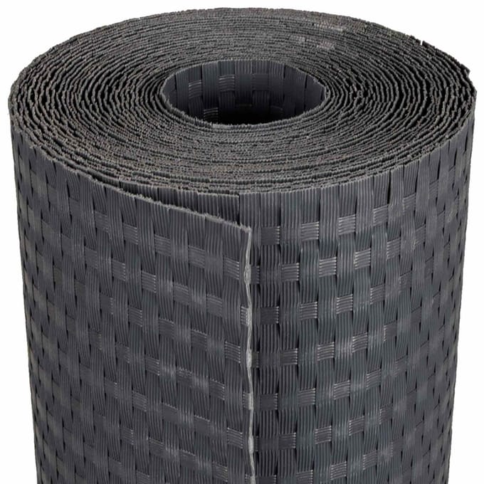 vidaXL - Balkonscherm - Donkergrijs - 400 - x - 100 - cm - poly - rattan