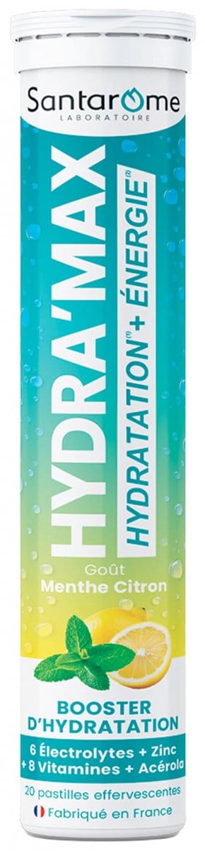 Santarome Hydra'Max Vochtversterker 20 Bruistabletten (Smaak : Munt-citroen)