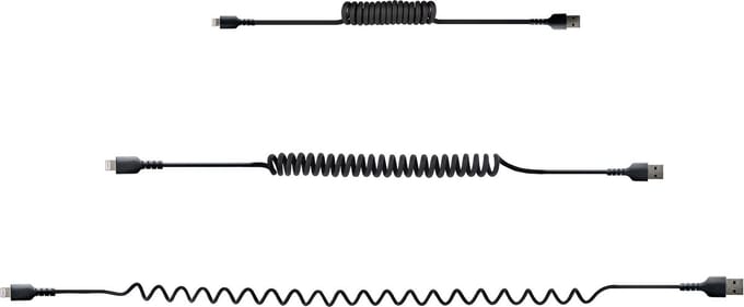 StarTech.com Coiled Apple Lightning to USB Cable for iPhone iPod iPad - 50cm