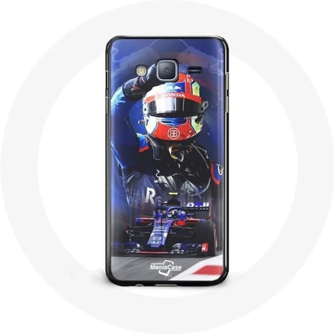 Case voor Samsung galaxy J5 2016 Formule 1 Pierre Gasly F1 coureur Rood Blauw