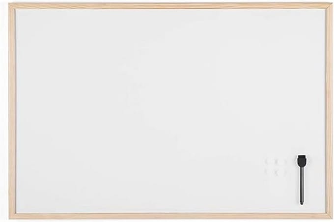 bi-office whiteboard met houten lijst 900 x 600 mm