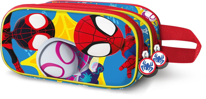 Karactermania - Marvel - Spiderman Amazing -3D - Potloden Etui - Pennenzak - Tekenetui Dubbele Rits - Rood