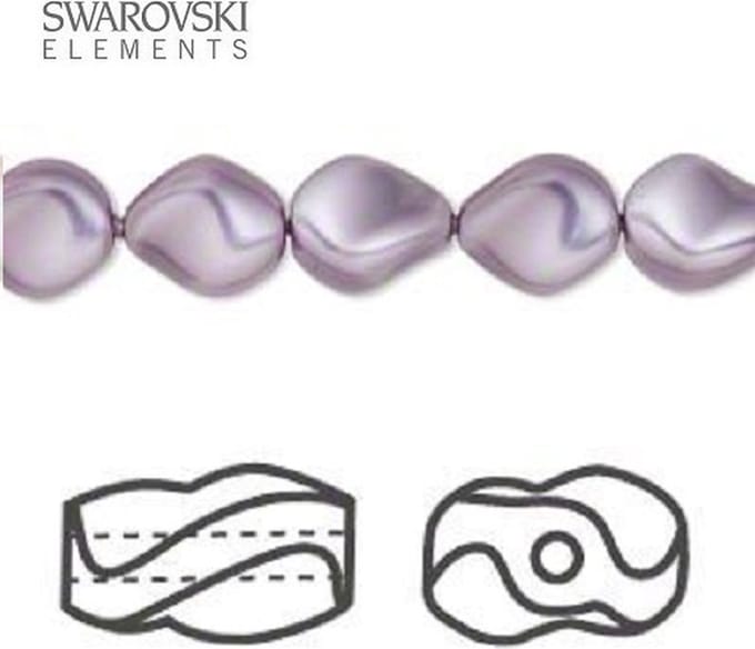 Swarovski Elements, 20 stuks Swarovski curve parels, 9x8mm, mauve, 5826