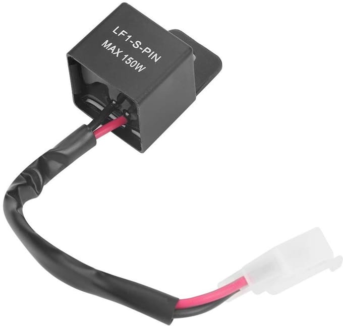Allecto - LED Indicator Relay - 12V - 150W - Plug & Play - Motorrijden - Geschikt voor motoren - Compact formaat