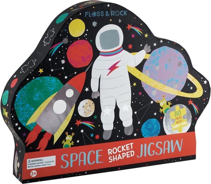 Floss & Rock Space - puzzel - 80 stukjes - 35 x 55 cm - Multi