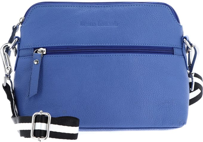 bruno banani Leren Schoudertas Crossbody Bag Blue Blauw