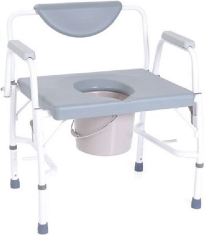 Moretti Bariatrische toiletstoel - Xxl max 290 kg - Wit/Grijs