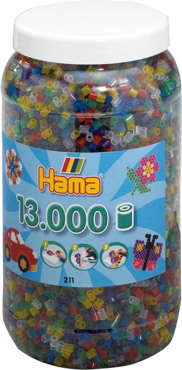 Hama Ironing Kralen in Pot-Transparantmix 13.000pcs.