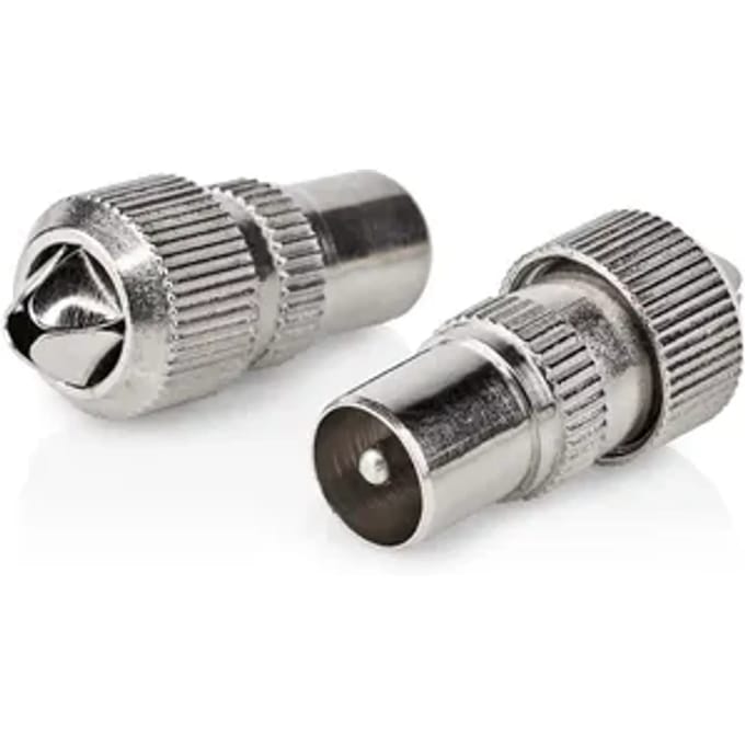 Nedis IEC (Coax) Connector | Straight | Male | Nickel Plated | 75 Ohm