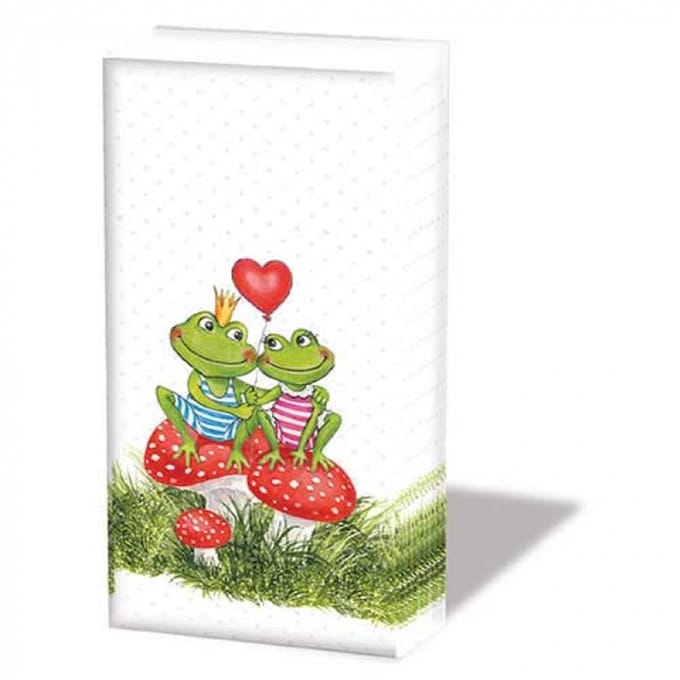 Zakdoeken Frogs in love - Ambiente - 21x21 cm