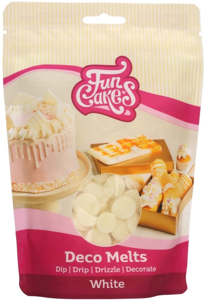 FunCakes Deco Melts Wit - 250g - Smeltsnoep - Cupcake Decoratie - Lollies - Snoepjes