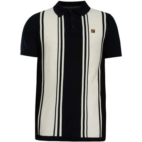 Fila Gebreid Poloshirt In Buddy Bowling-Stijl, Zwart
