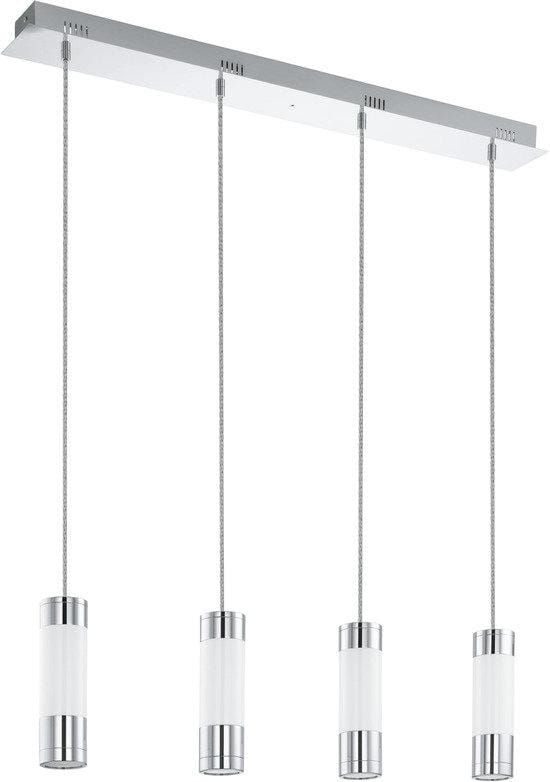 EGLO Fosforo - Hanglamp - 4 Lichts - Chroom - Wit