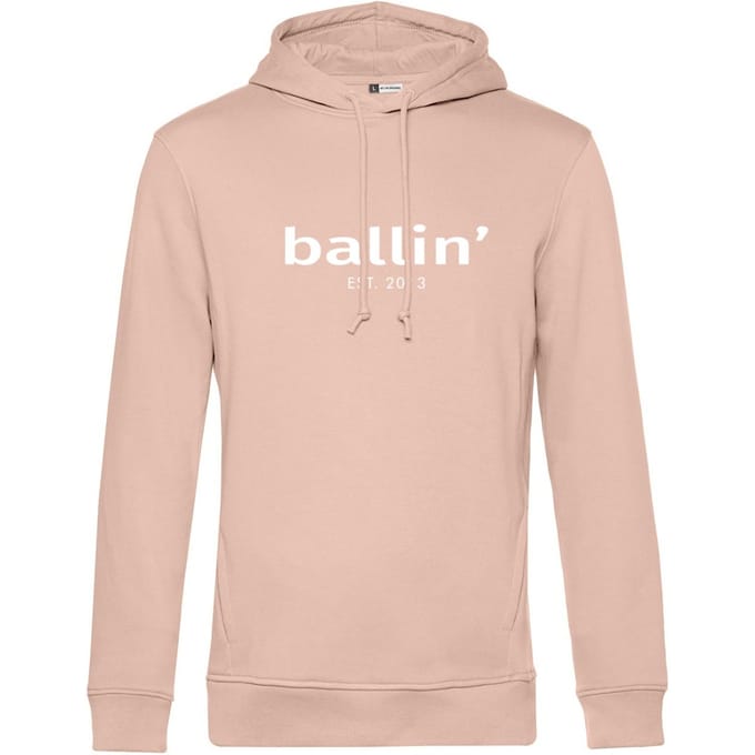 Heren Hoodies met Ballin Est. 2013 Basic Hoodie Print - Roze - Maat M