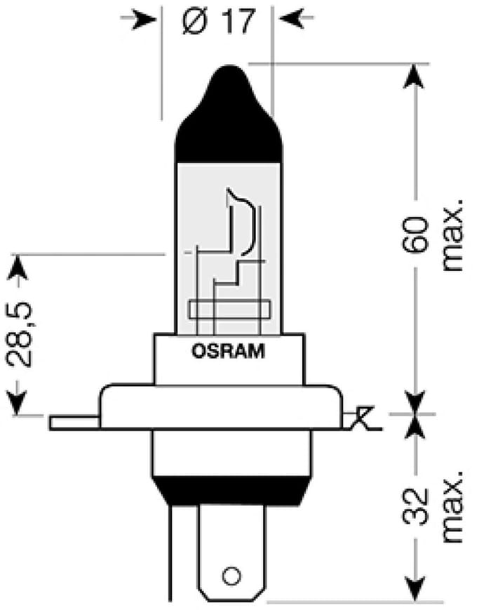 Ampoule Osram pour Scooter Piaggio 125 LIBERTY S 4T E3 2006 à 2008 AV Neuf