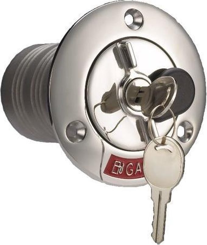 Talamex Dekvuldop RVS Opschrift: Petrol, Slang diameter: 38 mm