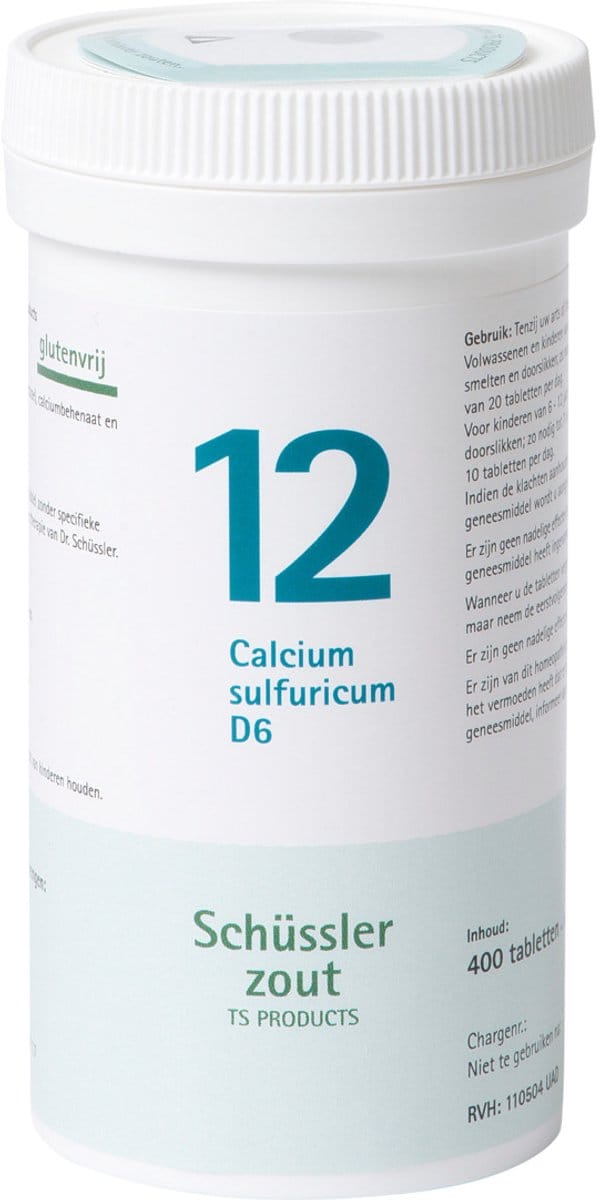 Pfluger Schussler Zout nr 12 Calcium Sulfuricum D6 - 1 x 400 tabletten