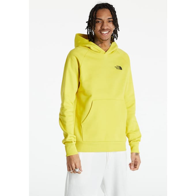 The North Face Heren Reglan Red Box Hoodie in Geel