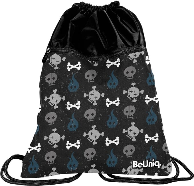 BeUniq Gymbag Skull - 47 x 37 cm - Polyester