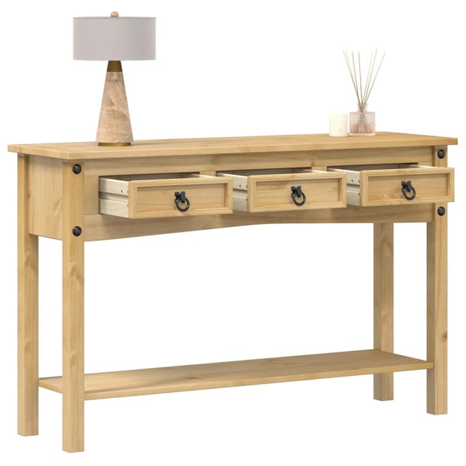 vidaXL - Consoletafel - "Corona" - 114x34,5x73 - cm - massief - grenenhout