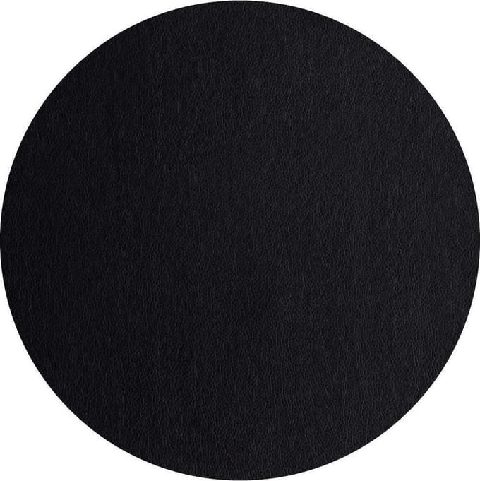 ASA Selection | Placemat | Leather Optic Fine | Rond | PVC - Lederoptiek | Zwart | 38CM