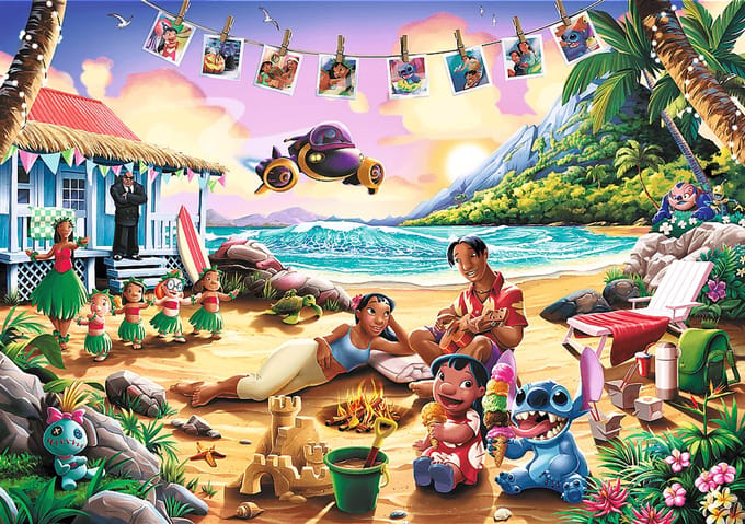 Puzzle TREFL Disney Lilo & Stitch Premium Plus 1000 pièces - Fête à la plage