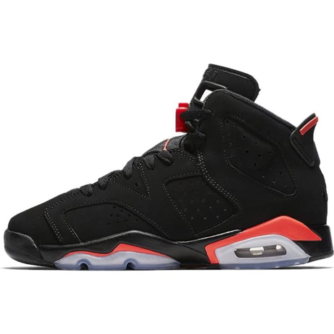 Jordan 6 Retro Black Infrared 2019 GS 384665-060 36.5 white