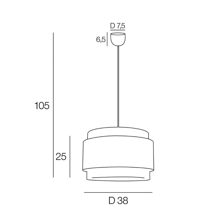 COREP Hanglamp Milo, jamaica/zwart, Ø 38 cm papier/metaal