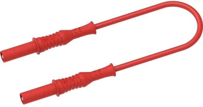 Electro PJP 2312-IECIV-CD1-100R Meetsnoer Steekaansluiting 4 mm 1 m Rood 1 stuk(s)