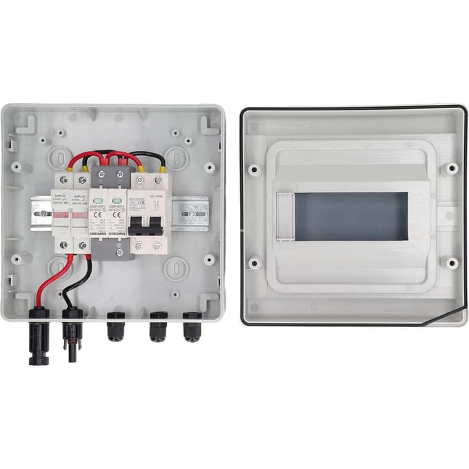 Zonnepaneel Combiner Box 2 String 15A Zekering Bliksembeveiliging IP65 Combiner Box Voorbedraad M C Kabel