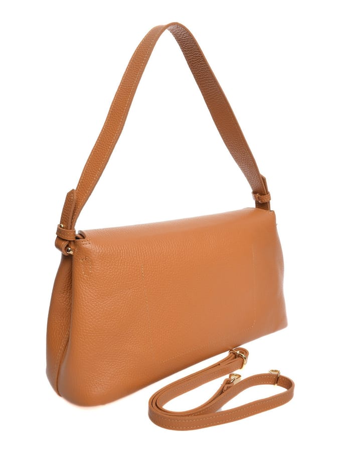 Anna Luchini Brown Rundleer Tas