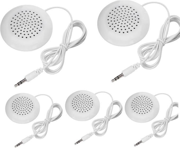 Draagbare Mini Luidsprekers voor Onder het Kussen met 3,5 mm Kabel - Set van 5