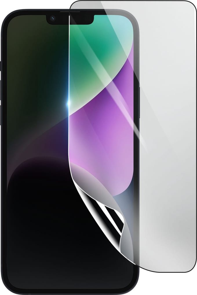 3mk, Geschikt voor iPhone 14 Plus, Schokbestendige Hydrogel Screenprotector, Transparant