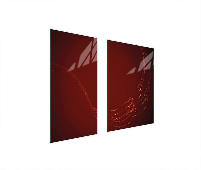 TMK ArtDeko - Serie - Snijplank - Rood - Glas