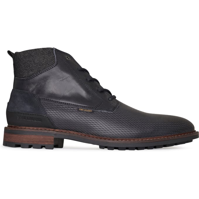 PME Legend - Heren Veterschoenen Huffster Navy Jeans - Blauw - Maat 44